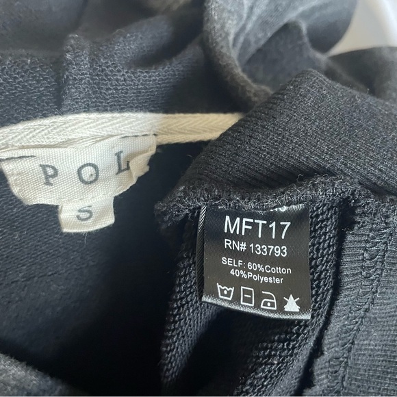 F34 Black Hoodie Sweatshirt Tunic - Picture 3 of 9